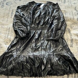 LOFT Metallic Black Dress